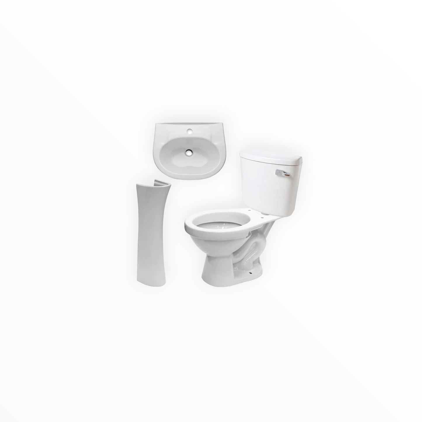 COMBO INODORO RAPID JET+TANQUE+LAVATORIO MANCORA+PEDESTAL BL+LLAVE LAV LIVIA+ACCESORIOS