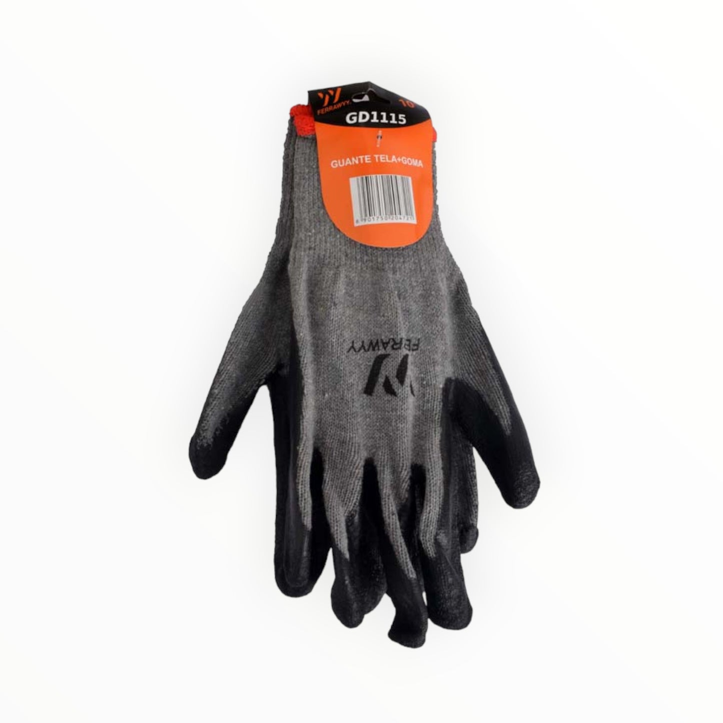 GUANTE LANA+GOMA GRIS T/8 GD1115