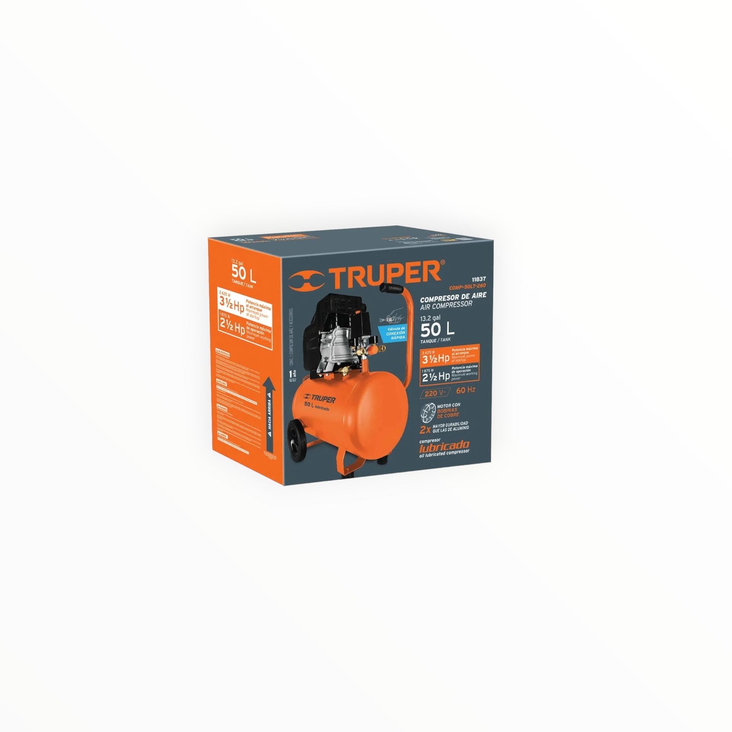 COMPRESOR AIRE 50LTS 1875W 11837