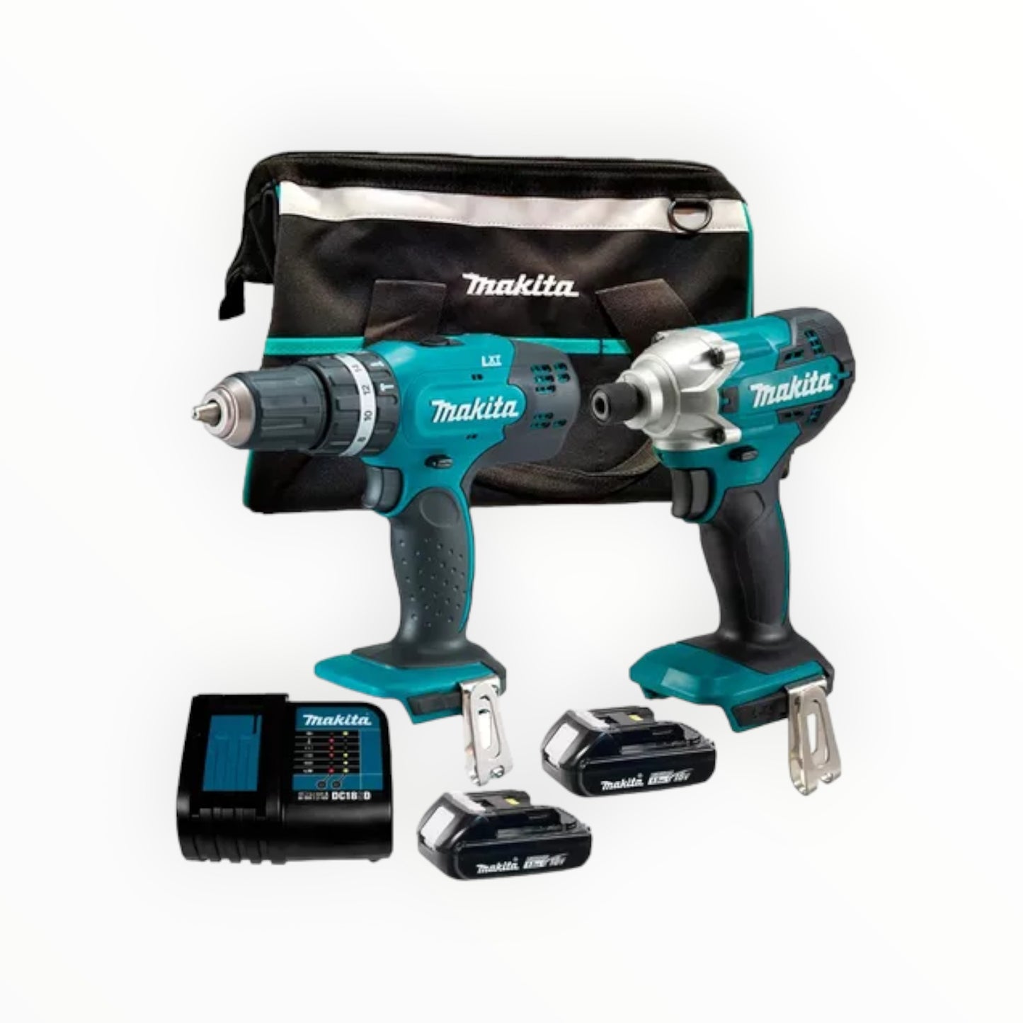 TALADRO INALAMBRICO 18V VERDE 1.5A DHP453 + MALETA/1 ATORNILLADOR IMPACTO DTD156 DLX2336SYX