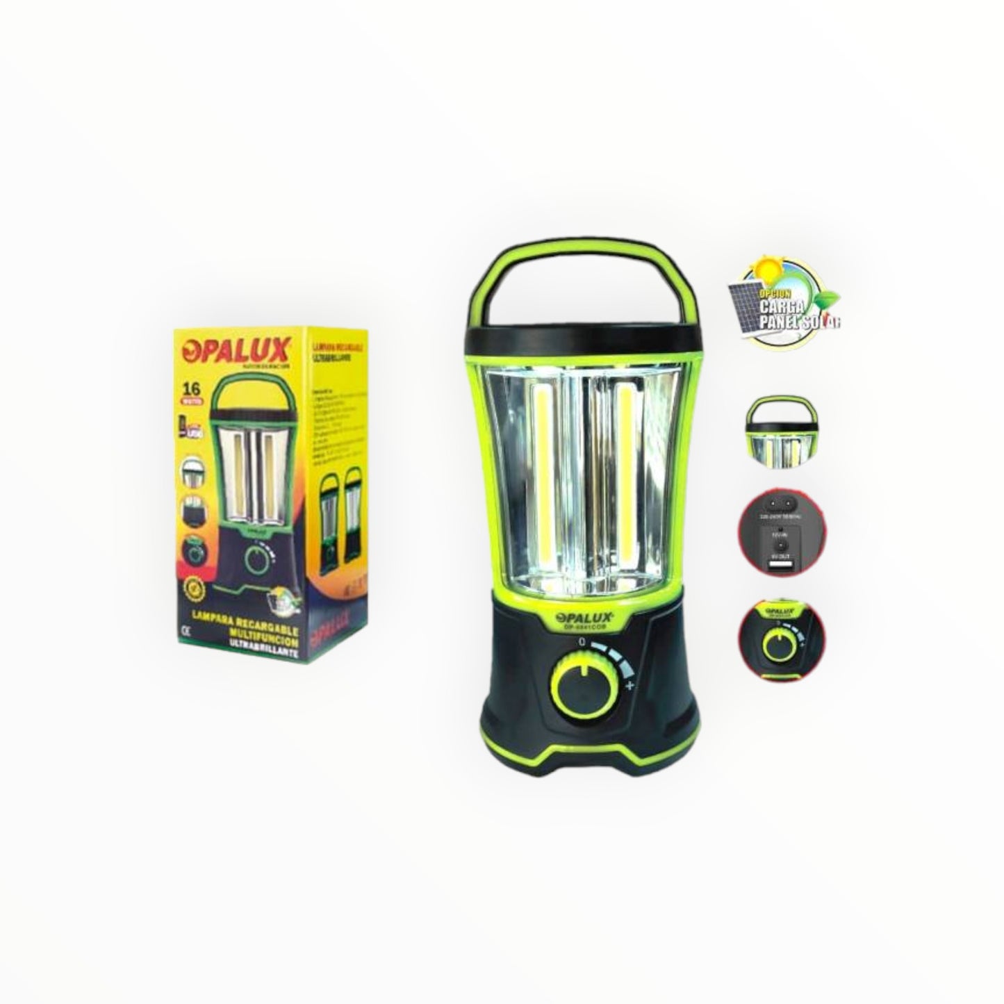 LAMPARA SOLAR RECARGABLE 16 LED OP-9916BL..