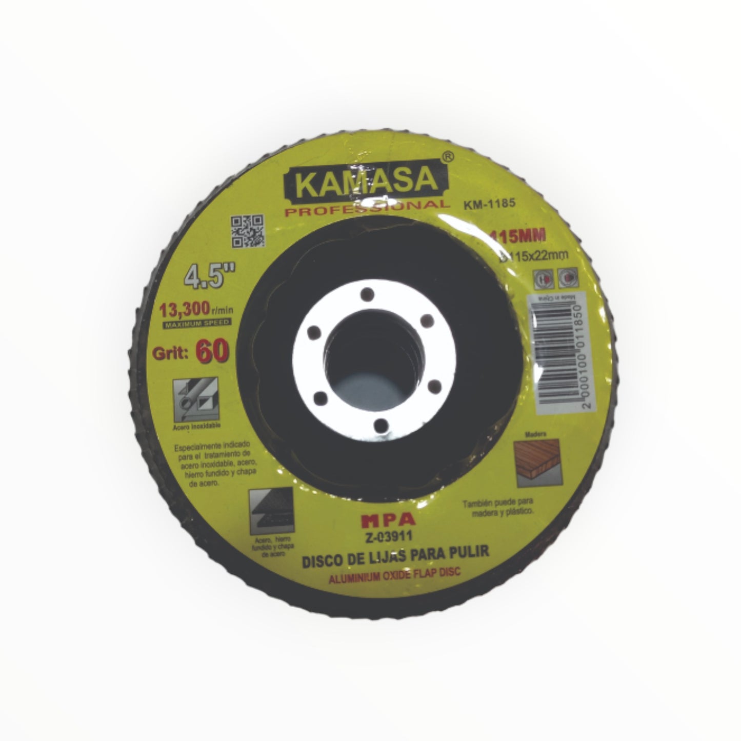 DISCO PLASTICO C/5 LIJAS 4-1/2" KM1402