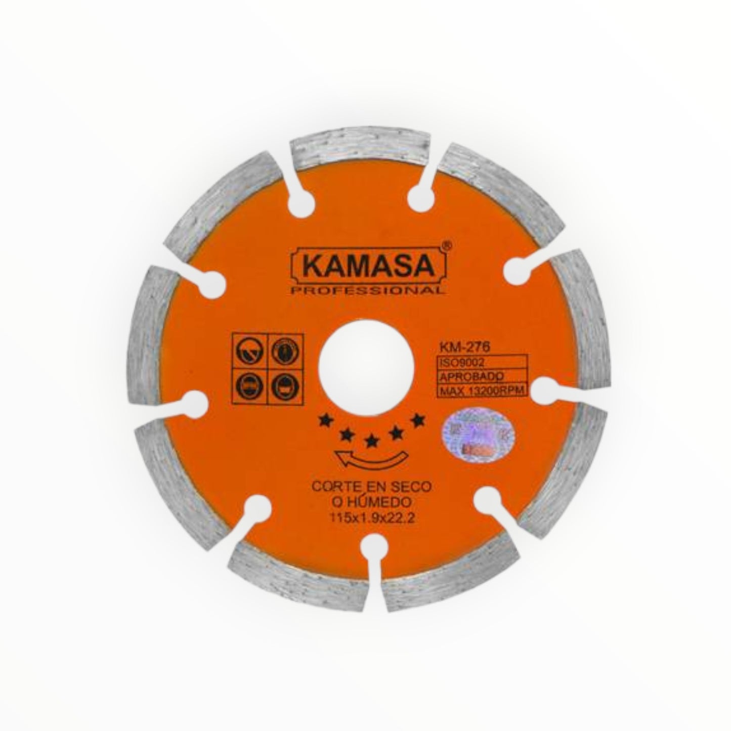 DISCO DIAMANTADO SEGMENTADO NARANJA 4-1/2" KM276 - KAMASA