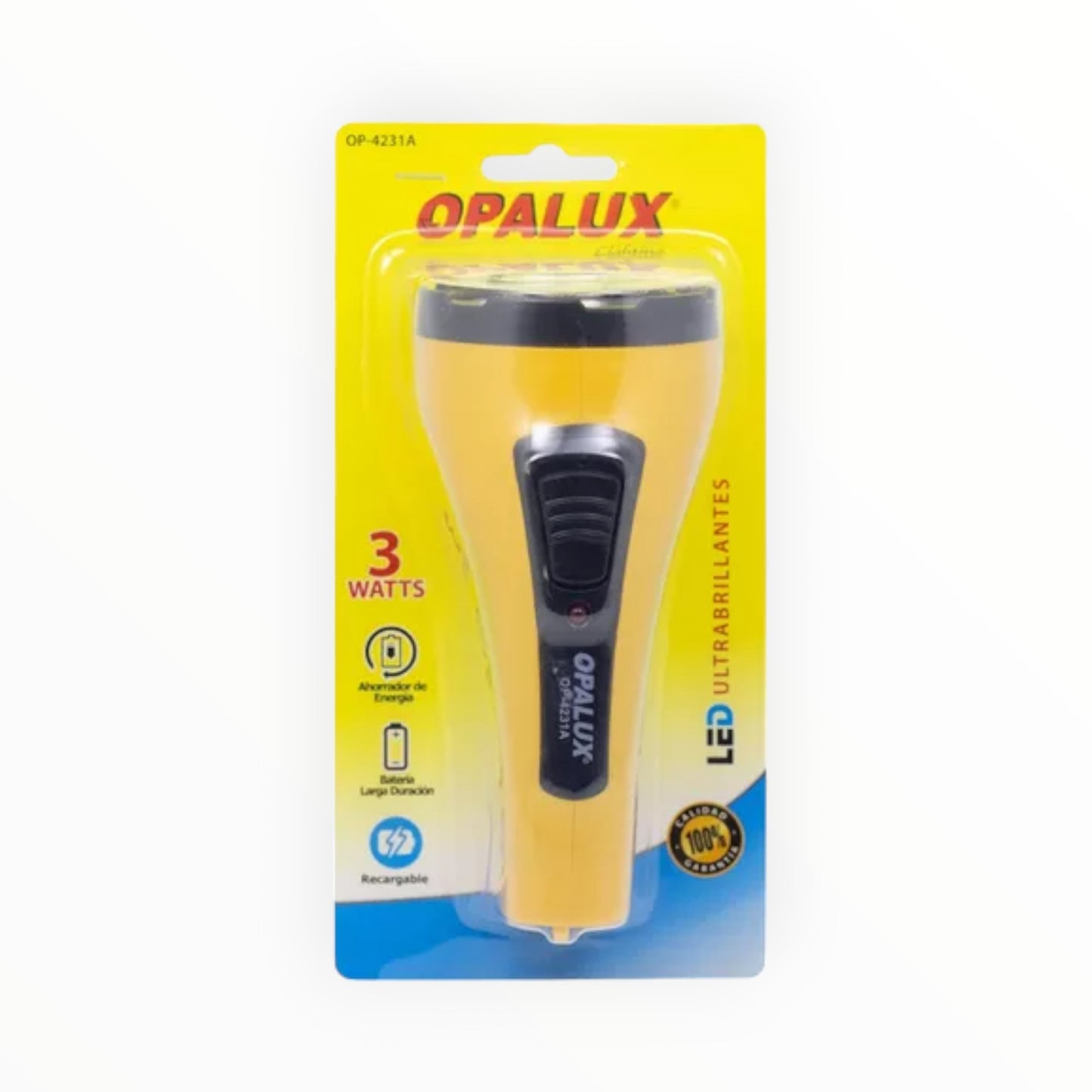 LINTERNA RECARGABLE LED 3W AMARILLO OP-4231A