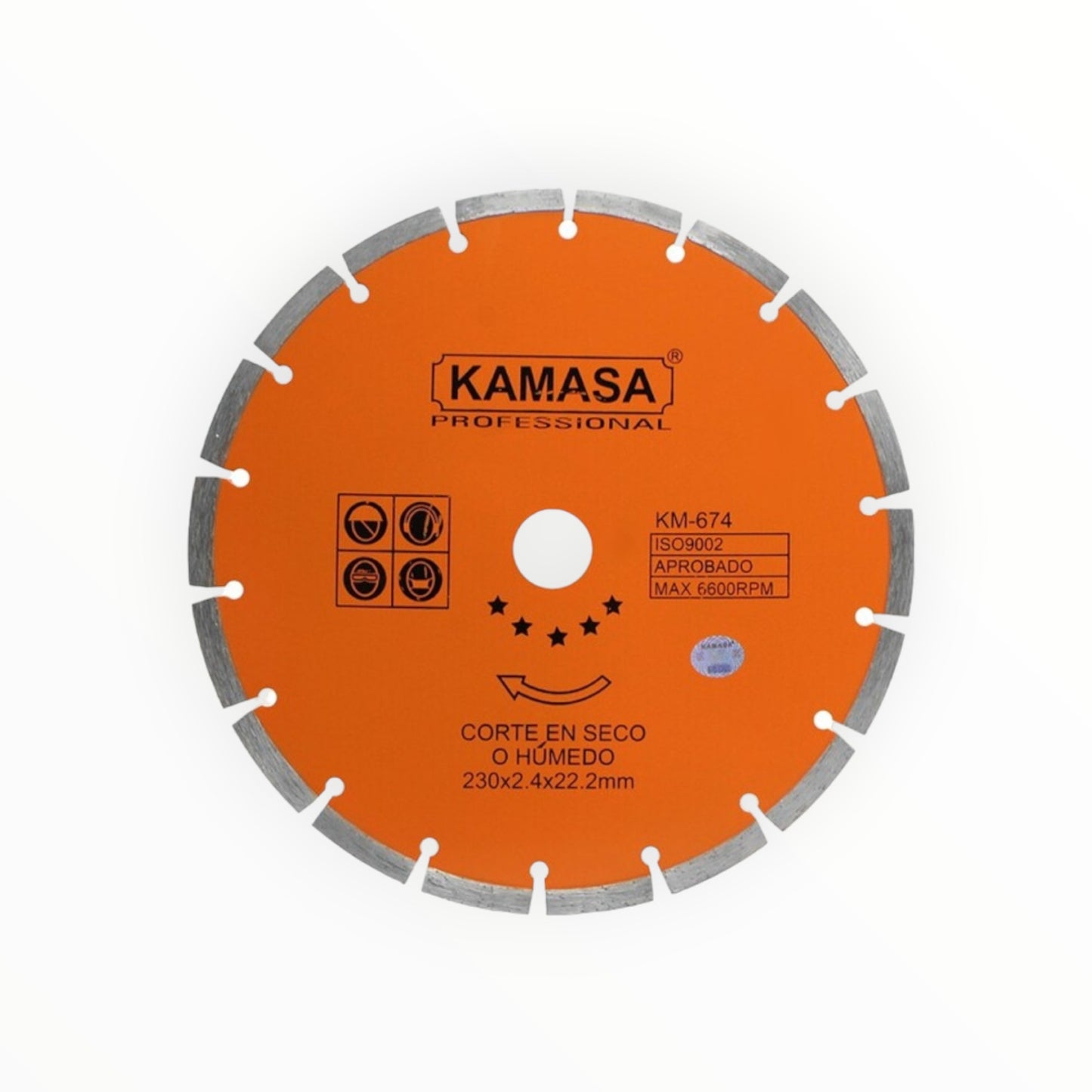 DISCO SEGMENTADO NARANJA 9" KM674