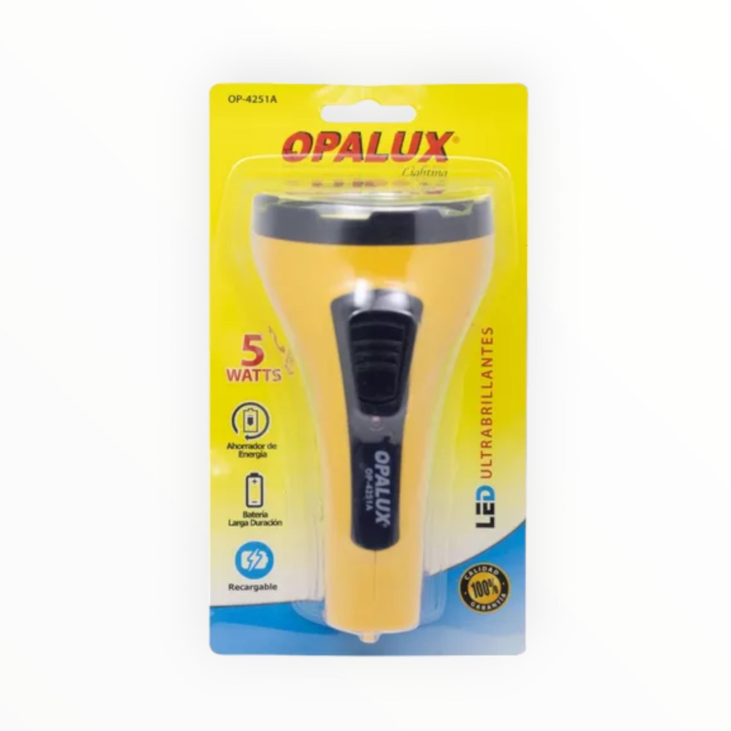 LINTERNA RECARGABLE LED 5W AMARILLO OP-4251A