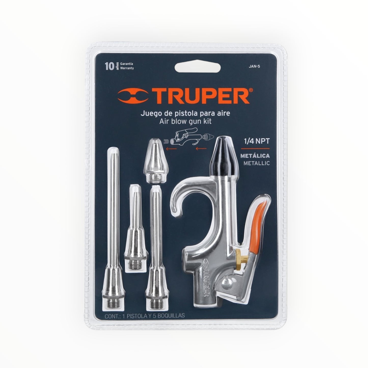 PISTOLA SOPLETEADORA 4 BOQUILLAS 19077