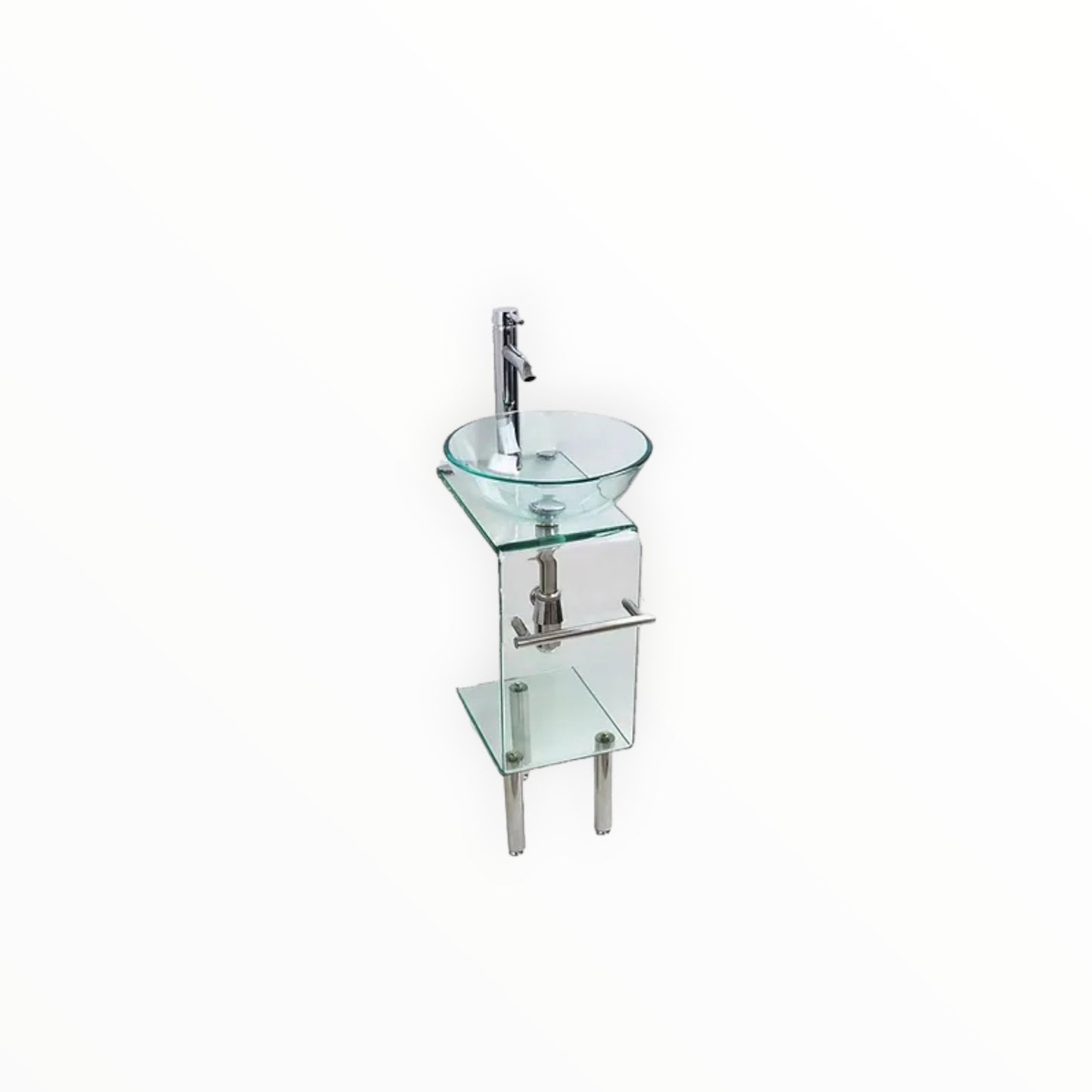 LAVATORIO VIDRIO REDONDO TRANSPARENTE 858