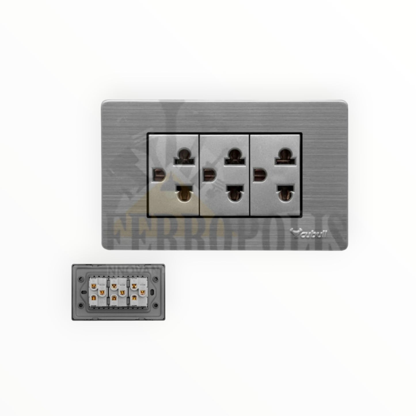 TOMACORRIENTE TRIPLE METAL C1-015