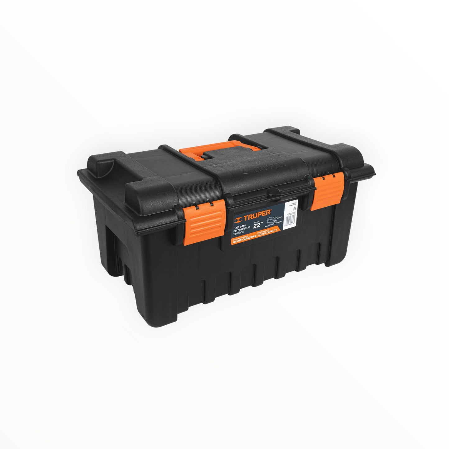 CAJA HERRAMIENTAS 22" NARANJA S/COMPARTIMIENTOS 19780