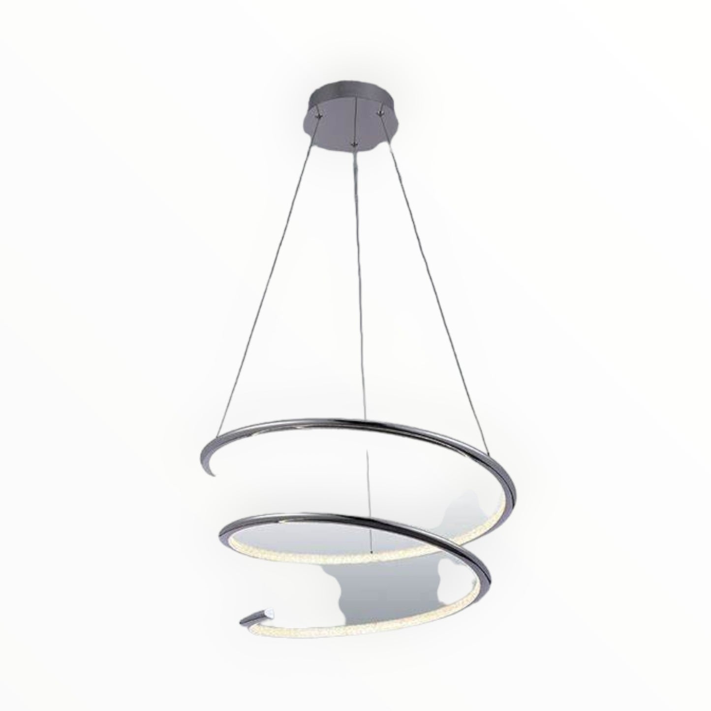 LAMPARA COLGANTE SILVER ESPIRAL E27 130-80/1XE27/SL/220V