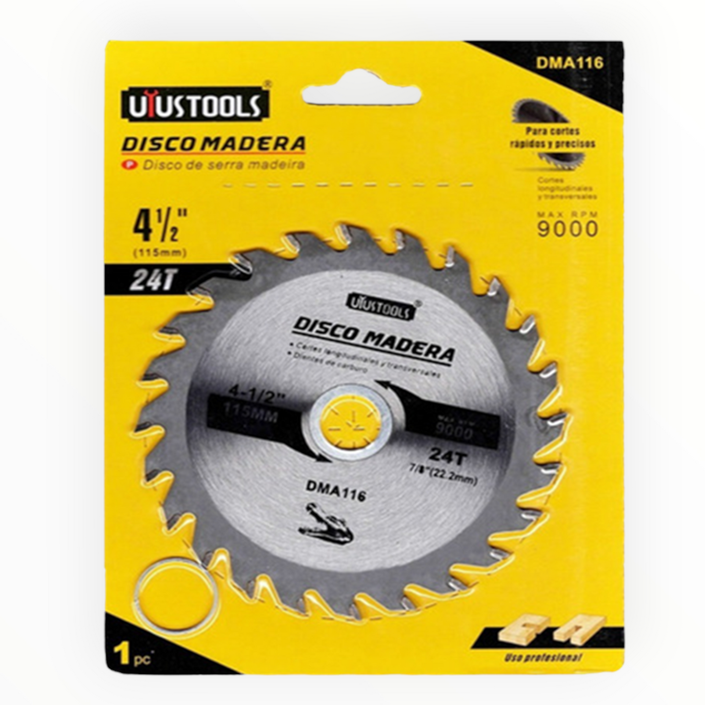 DISCO MADERA 4-1/2"X24T DMA116 - UYUSTOOLS