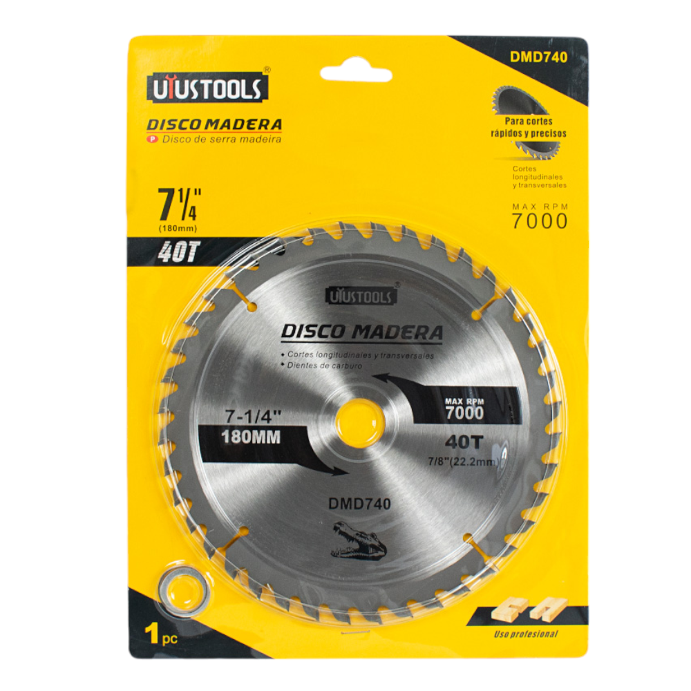 DISCO MADERA 7-1/4"X40T DMD740