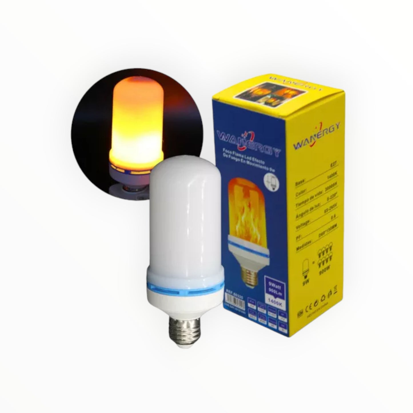 FOCO LED EFECTO FUEGO 9W