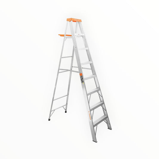 ESCALERA TIJERA ALUMINIO TIPO II 7 ESCALONES 2.40MTS 10337 (NARANJA)