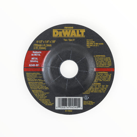 DISCO DESBASTE METAL 4-1/2"X1/4" DW44540 - DEWALT