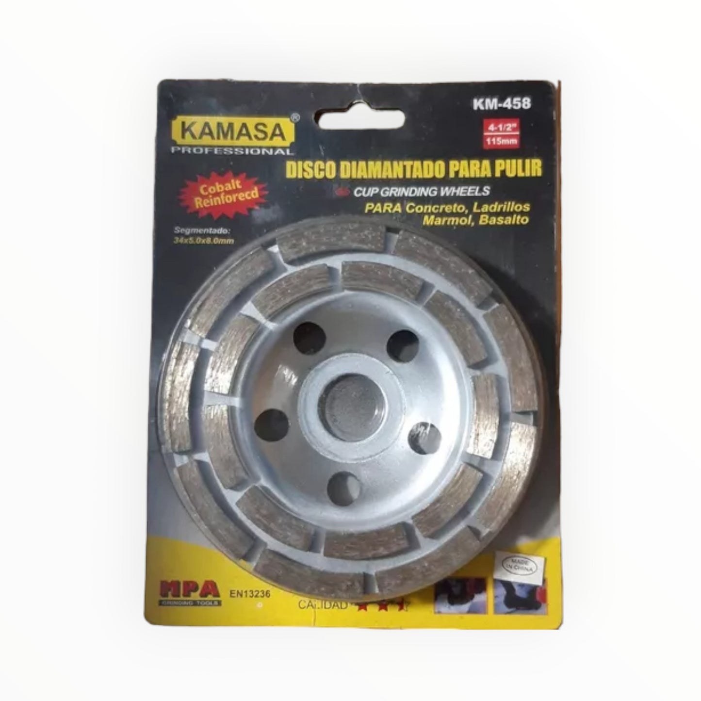 DISCO DIAMANTADO P/PULIR 4-1/2" DOBLE FILO KM458