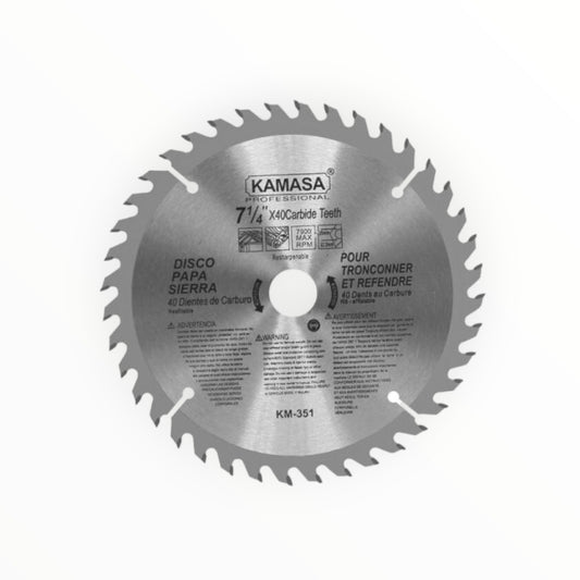 DISCO MADERA 7-1/4"X40T KM351