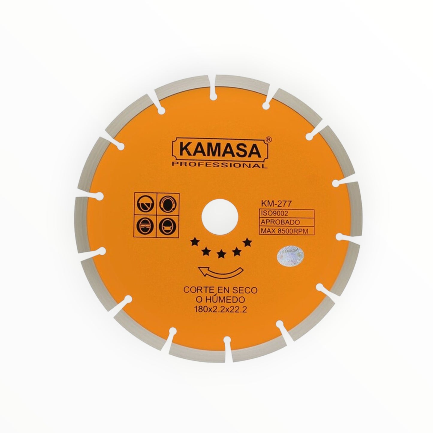 DISCO DIAMANTADO SEGMENTADO NARANJA 7-1/4" KM277 - KAMASA