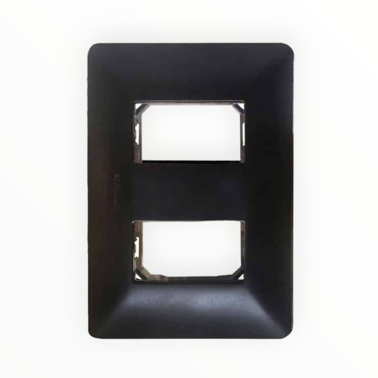 PLACA DOBLE C/SOPORTE NEGRO BM202.BLK