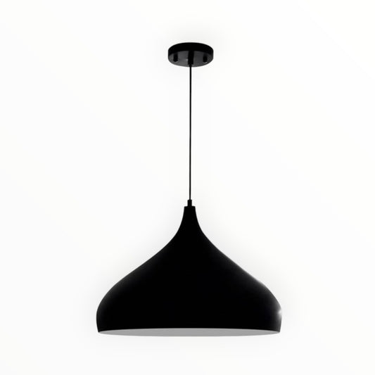 LAMPARA DECORATIVA SUSPENDIDA VIDRIO TUBULAR LONG NEGRO WP-105 E-27 150X385 MM