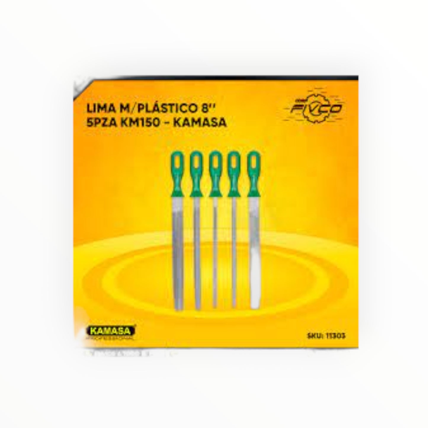 LIMA M/PLASTICO 8" 5PZA KM150