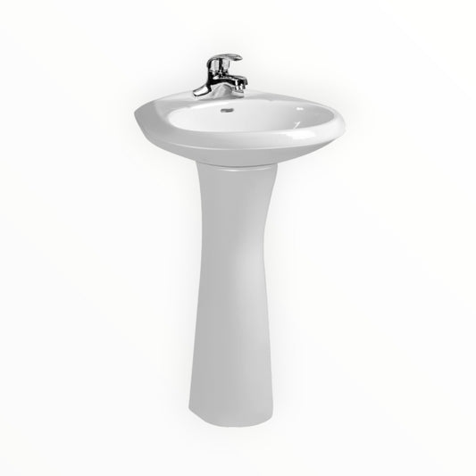 LAVATORIO VIDRIO + PEDESTAL TIPO "L" 85700