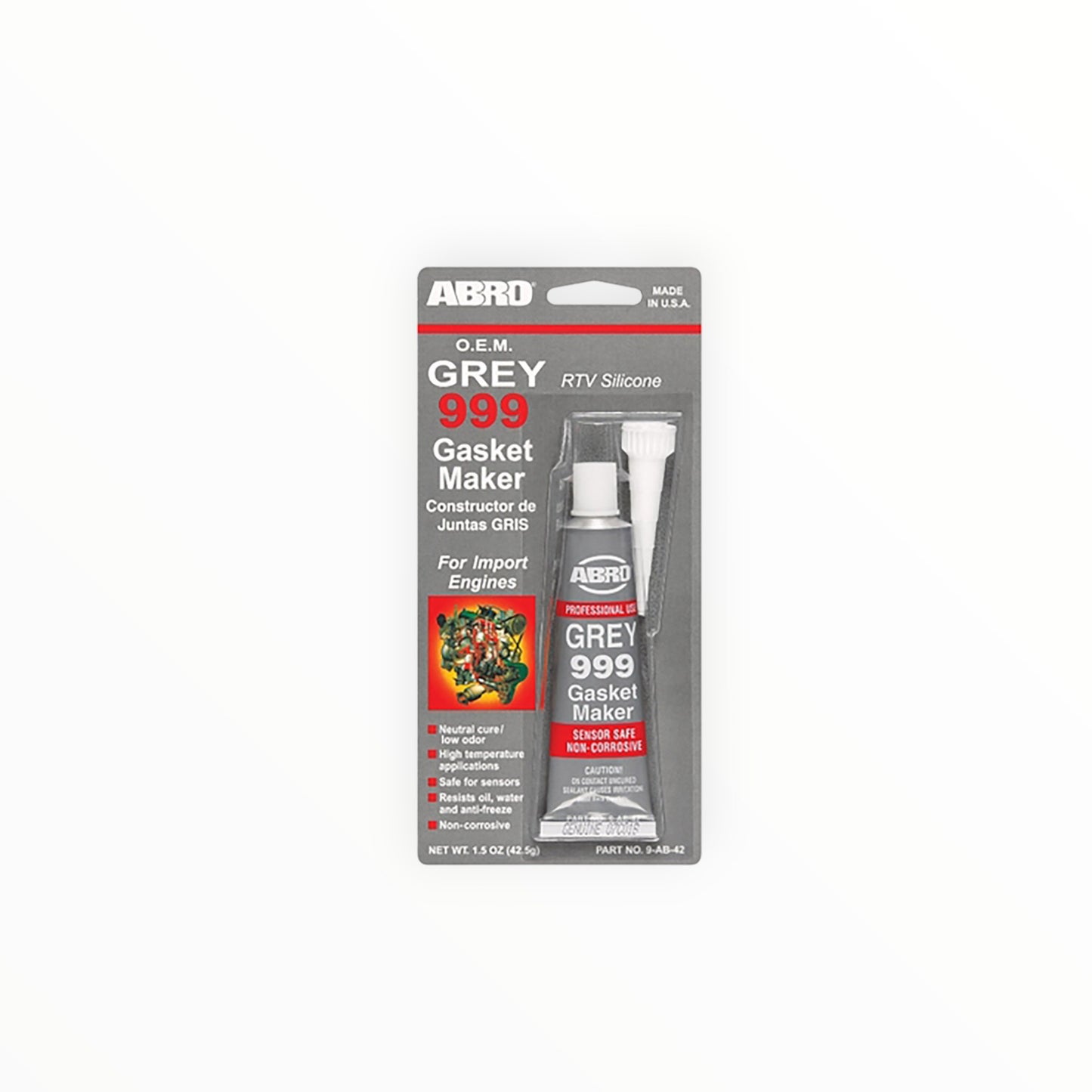 SILICONA AUTOMOTRIZ GRIS 1.5OZ 999