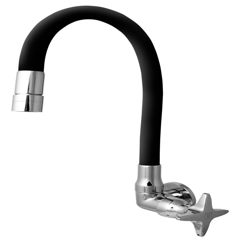 LLAVE COCINA FLEXIBLE P/PARED NEGRO SESTRI M01.S5.N00