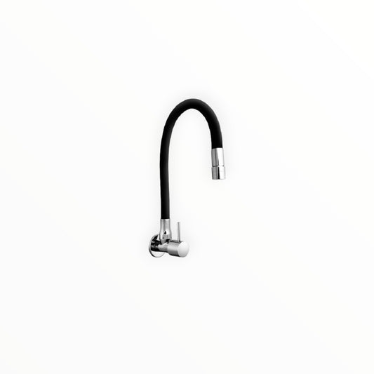 LLAVE COCINA NEGRO FLEXIBLE P/PARED COSTADO 4850A72-SS