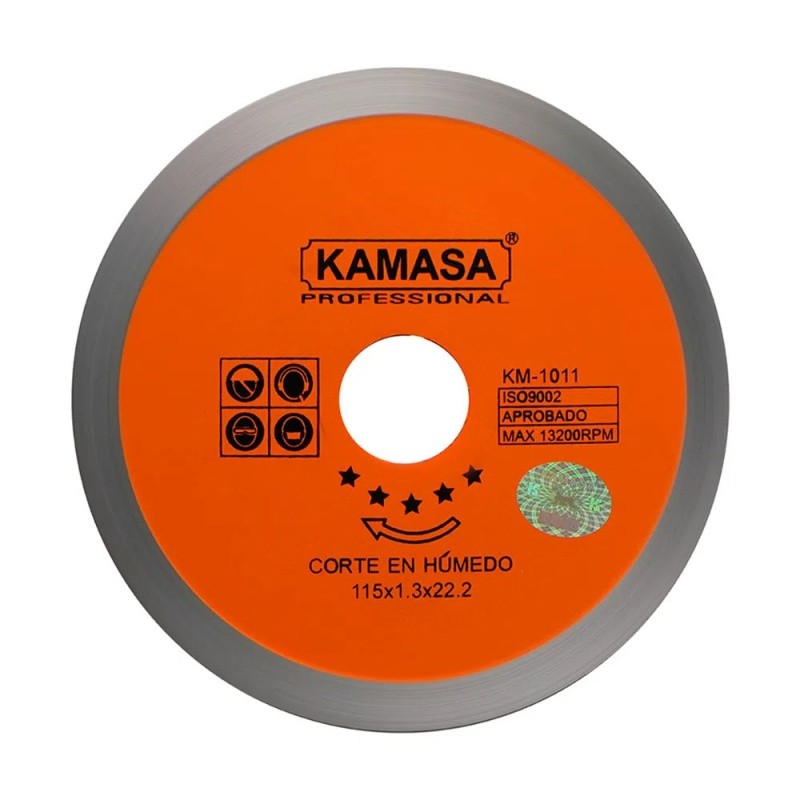 DISCO DIAMANTADO CONTINUO NARANJA 4-1/2" KM1011 - KAMASA