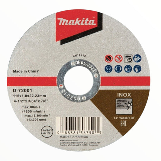 DISCO CORTE METAL 4-1/2"X3/64" D-72001 - MAKITA