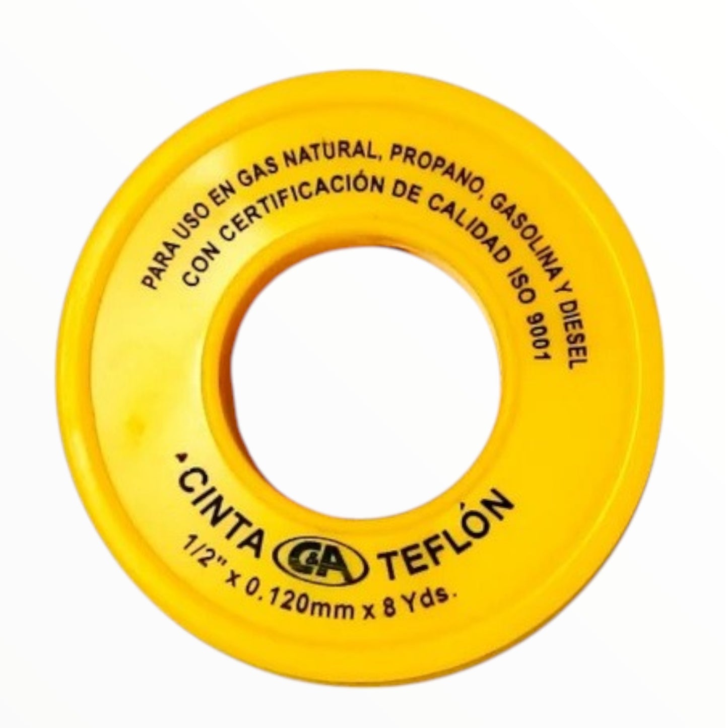 CINTA TEFLON AMARILLO PARA GAS 1/2" x 0.12mm